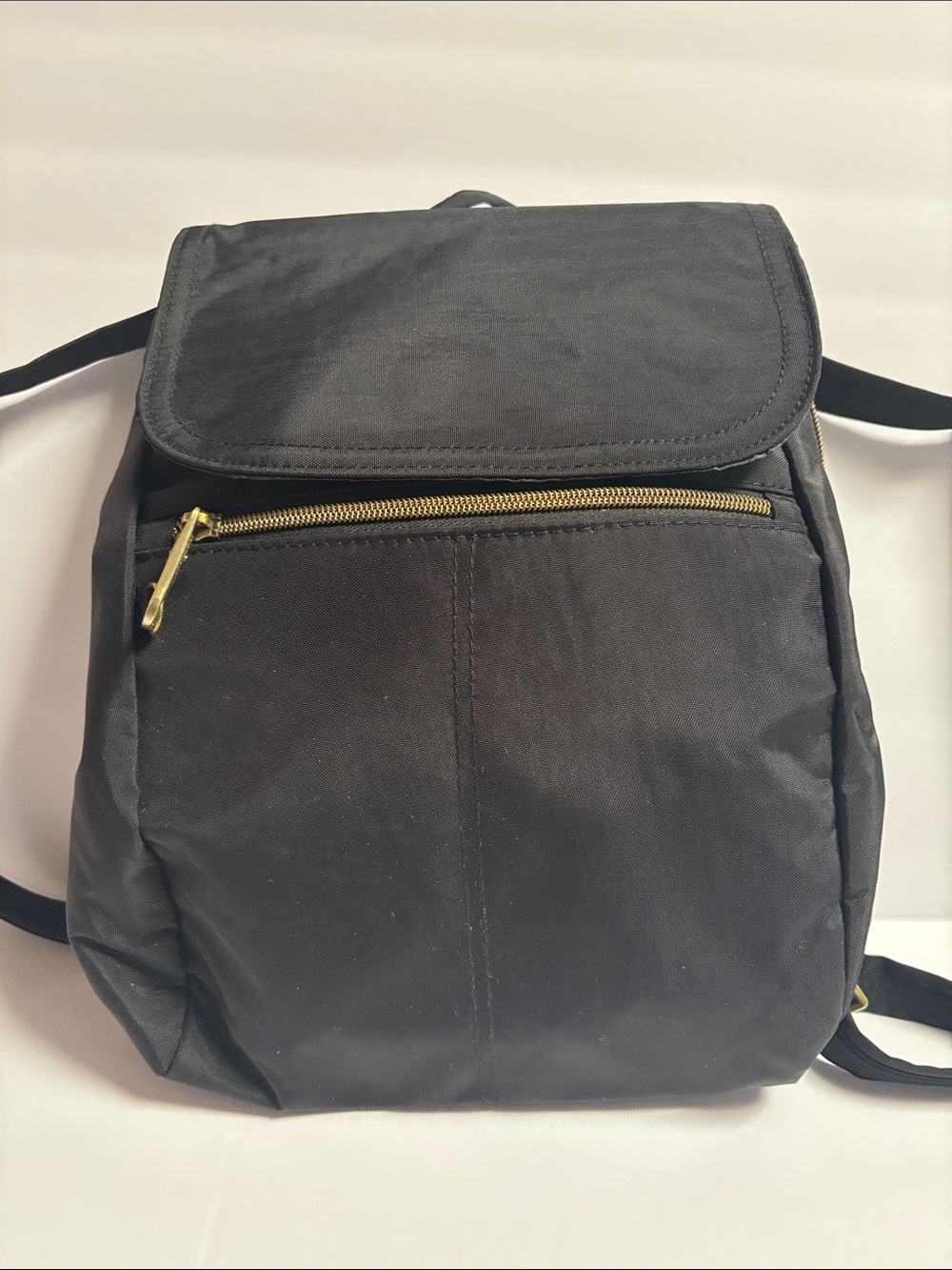 Travelon Black Backpack with Gold Zipper